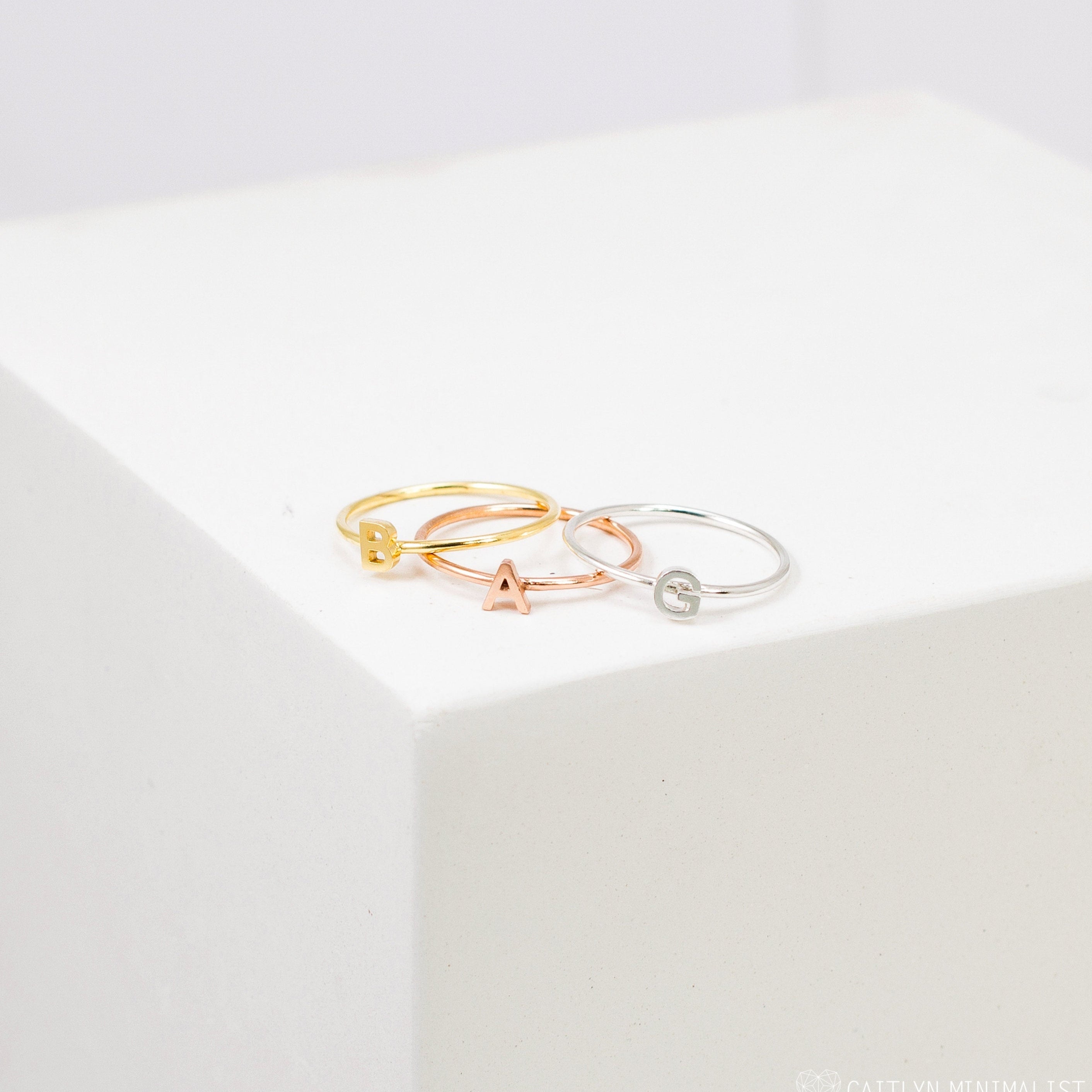 Personalized Perfection: Alex Dainty Letter Ring